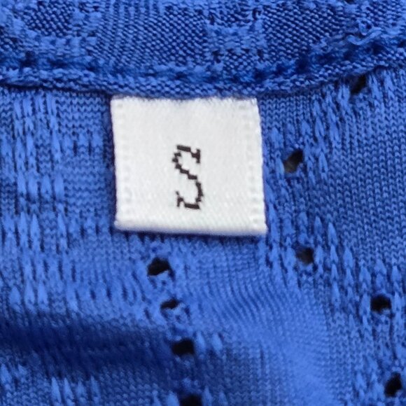 NWOT Royal Blue Floral Eyelet Sleeveless Crop Top & Shorts Set Small - Picture 4 of 5